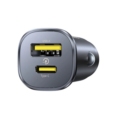 Φορτιστής Αυτοκινήτου Baseus GoTrip, 30W, 3A, 1 x USB-A - 1 x USB-C, Μαύρο