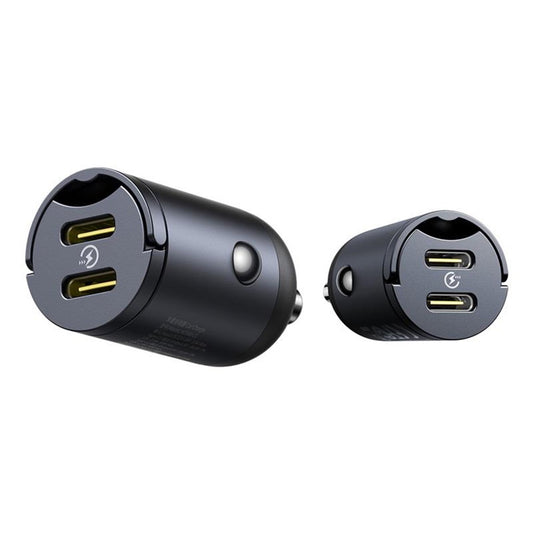 Φορτιστής Αυτοκινήτου Baseus Tiny Star, 30W, 3A, 2 x USB-C, Μαύρος C00035001121-03