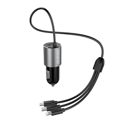 Φορτιστής Αυτοκινήτου με Καλώδιο Lightning / microUSB / USB-C Dudao R5ProN, 17W, 3.4A, 1 x USB-A, Μαύρο