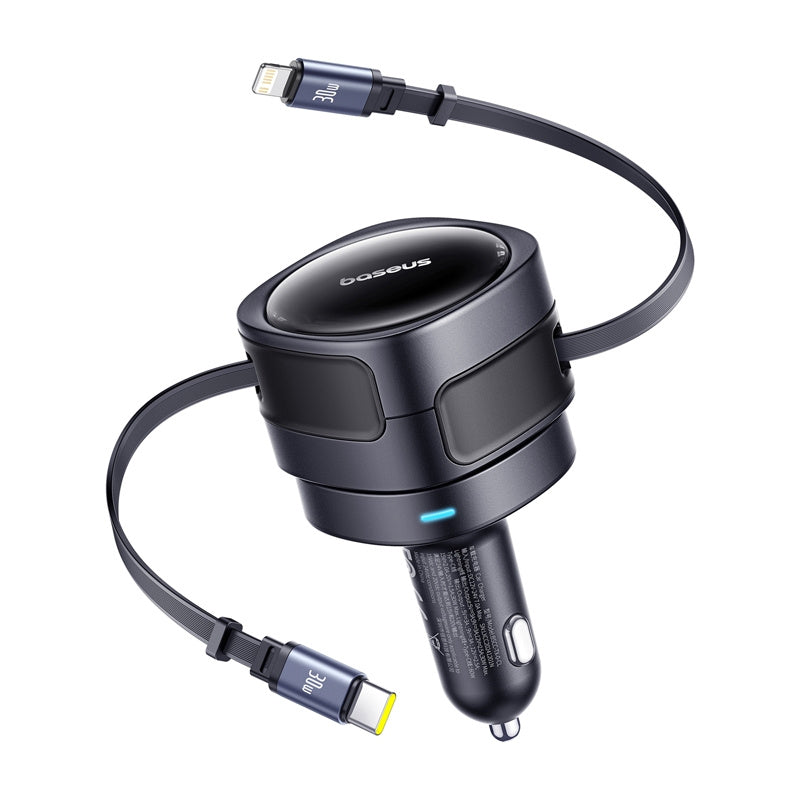 Φορτιστής Αυτοκινήτου με Καλώδιο USB-C / Lightning Baseus Enjoyment Max, 60W, 3A, Μαύρος C00035507121-00