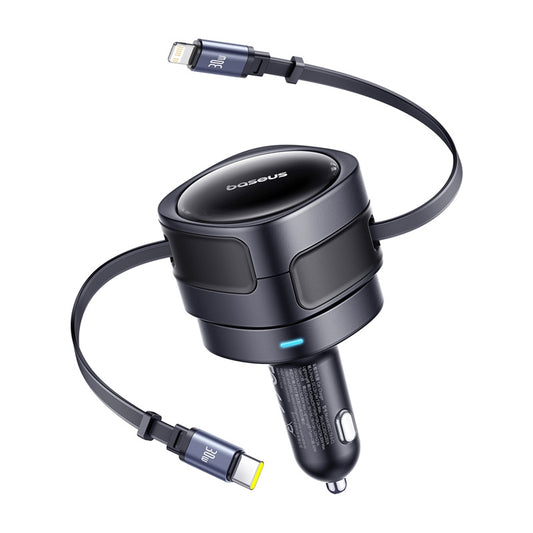 Φορτιστής Αυτοκινήτου με Καλώδιο USB-C / Lightning Baseus Enjoyment Max, 60W, 3A, Μαύρος C00035507121-00