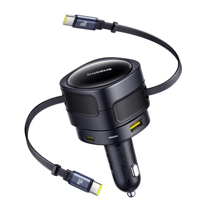 Φορτιστής αυτοκινήτου με καλώδιο USB-C Baseus Enjoyment Max, 90 W, 1 x USB-A - 1 x USB-C, Μαύρος C00035507121-03
