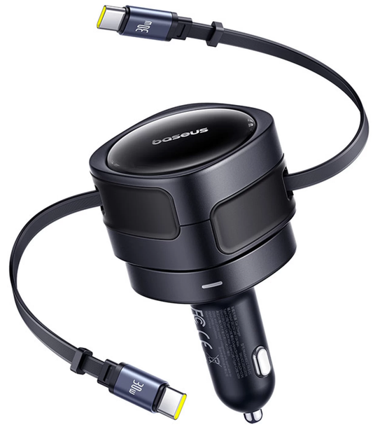 Φορτιστής αυτοκινήτου με καλώδιο USB-C Baseus Enjoyment Max, 60 W, Μαύρος C00035507121-01