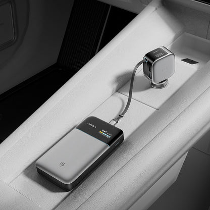 Φορτιστής Αυτοκινήτου με Καλώδιο USB-C Cuktech CC903P Οθόνη, 100W, 5A, 1 x USB-A - 1 x USB-C, Γκρι