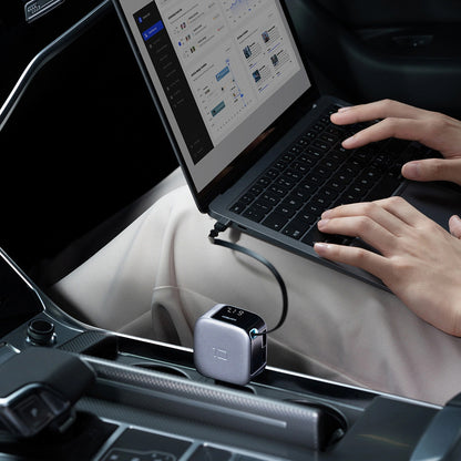 Φορτιστής Αυτοκινήτου με Καλώδιο USB-C Cuktech CC903P Οθόνη, 100W, 5A, 1 x USB-A - 1 x USB-C, Γκρι