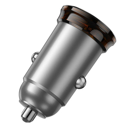 Φορτιστής Αυτοκινήτου με Καλώδιο Lightning HOCO NZ16A, 43W, 3A, 1 x USB-A - 1 x USB-C, Γκρι