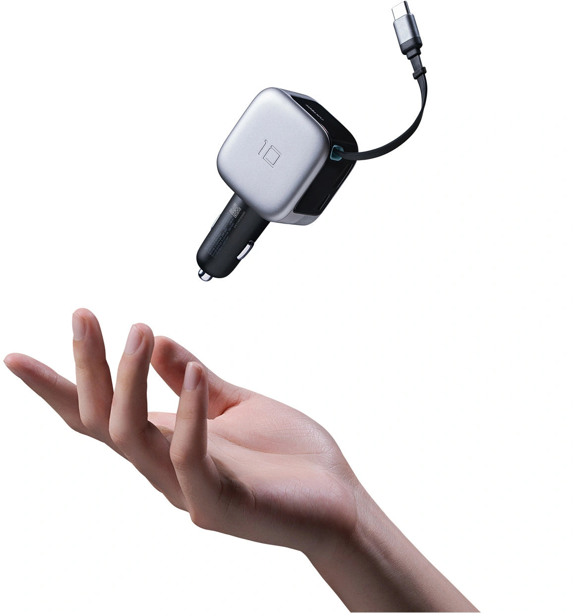 Φορτιστής Αυτοκινήτου με Καλώδιο USB-C Cuktech CC903P Οθόνη, 100W, 5A, 1 x USB-A - 1 x USB-C, Γκρι