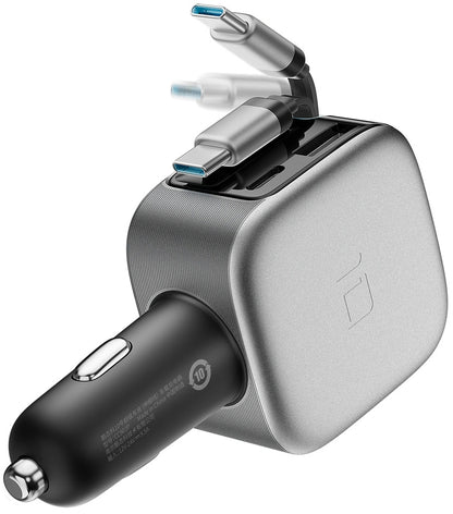 Φορτιστής Αυτοκινήτου με Καλώδιο USB-C Cuktech CC903P Οθόνη, 100W, 5A, 1 x USB-A - 1 x USB-C, Γκρι