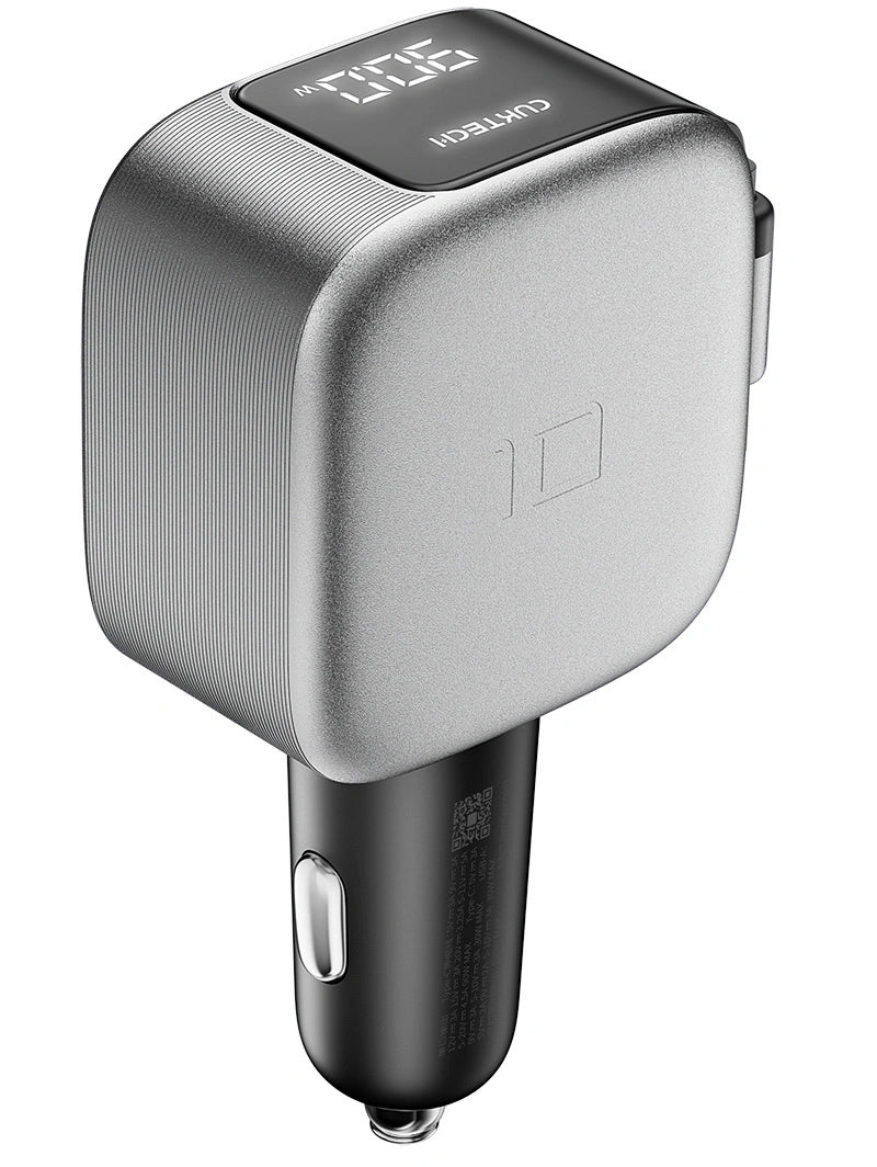 Φορτιστής Αυτοκινήτου με Καλώδιο USB-C Cuktech CC903P Οθόνη, 100W, 5A, 1 x USB-A - 1 x USB-C, Γκρι