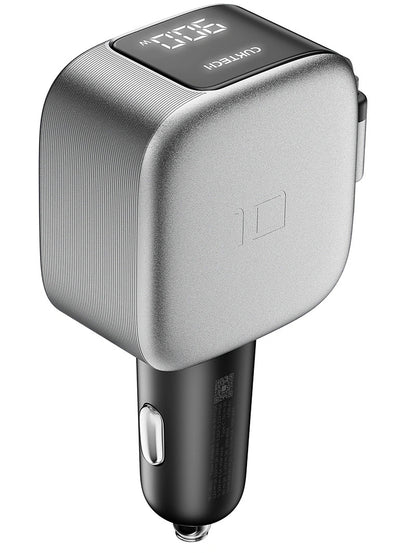 Φορτιστής Αυτοκινήτου με Καλώδιο USB-C Cuktech CC903P Οθόνη, 100W, 5A, 1 x USB-A - 1 x USB-C, Γκρι
