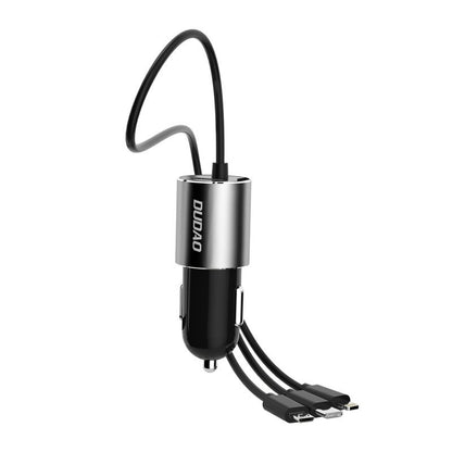 Φορτιστής Αυτοκινήτου με Καλώδιο Lightning / microUSB / USB-C Dudao R5ProN, 17W, 3.4A, 1 x USB-A, Μαύρο