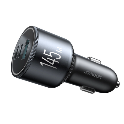 Φορτιστής Αυτοκινήτου με Καλώδιο USB-C Joyroom JR-CCN07, 145W, 5A, 1 x USB-A - 2 x USB-C, Γκρι