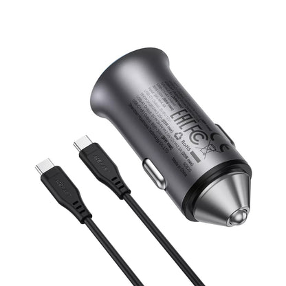 Φορτιστής Αυτοκινήτου με Καλώδιο USB-C Acefast B16, 95W, 3.25A, 1 x USB-A - 1 x USB-C, Γκρι