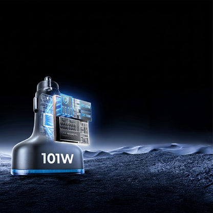 Φορτιστής Αυτοκινήτου με Καλώδιο USB-C Lisen, 101W, 3.25A, 1 x USB-A - 3 x USB-C, Μαύρο YL0223120021