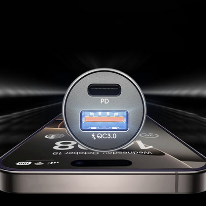 Φορτιστής Αυτοκινήτου με Καλώδιο USB-C Lisen, 51W, 3A, 1 x USB-A - 1 x USB-C, Μαύρο Ναυτικό YL0223080047