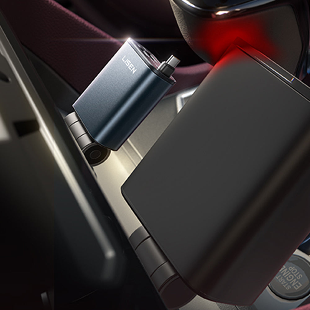 Φορτιστής Αυτοκινήτου με Καλώδιο USB-C Lisen, 57W, 3A, 1 x USB-A - 1 x USB-C, Μαύρο YL0325010016