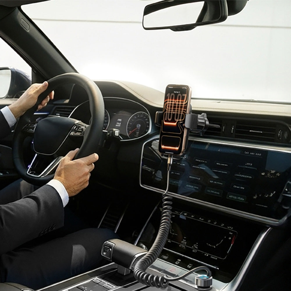 Φορτιστής Αυτοκινήτου με Καλώδιο USB-C Lisen, 90W, 3A, 1 x USB-A - 1 x USB-C, Μαύρο YL0223120020