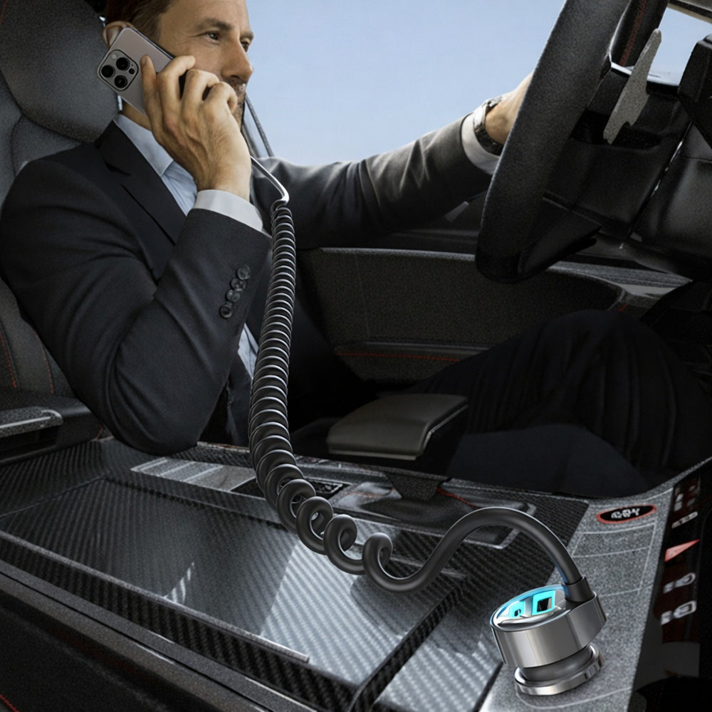 Φορτιστής Αυτοκινήτου με Καλώδιο USB-C Lisen, 90W, 3A, 1 x USB-A - 1 x USB-C, Μαύρο YL0223120020