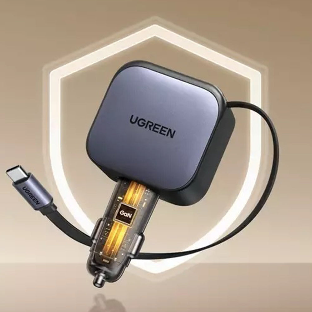 Φορτιστής Αυτοκινήτου με Καλώδιο USB-C UGREEN EC603, 90W, 3A, 1 x USB-A - 1 x USB-C, Γκρι