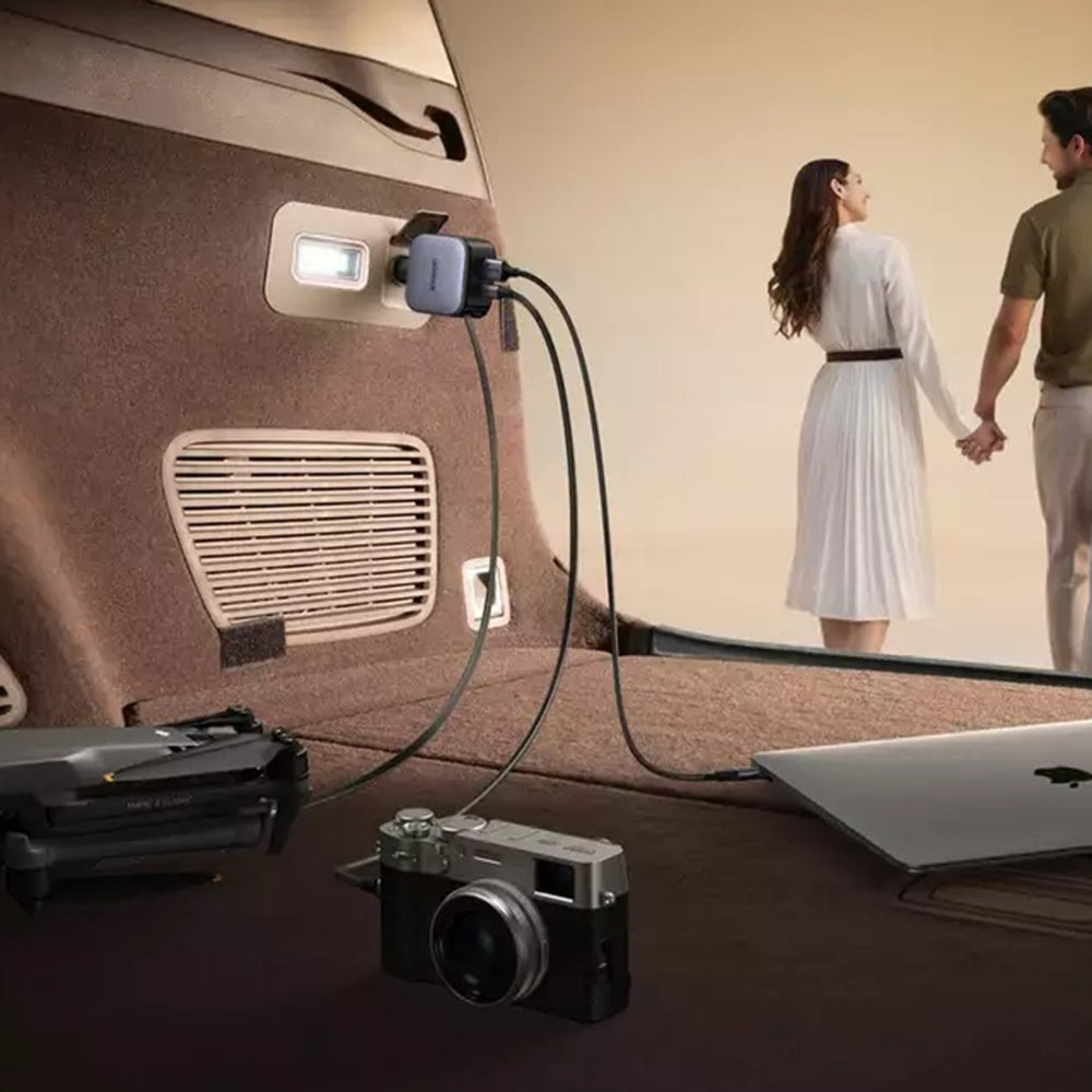 Φορτιστής Αυτοκινήτου με Καλώδιο USB-C UGREEN EC603, 90W, 3A, 1 x USB-A - 1 x USB-C, Γκρι