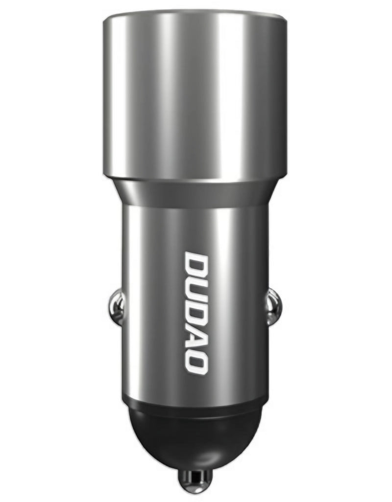Dudao R4PQ NM Car Charger, 22.5W, 3A, 1 x USB-A - 1 x USB-C, Gray