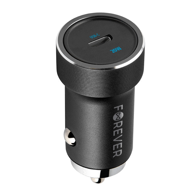 Φορτιστής Αυτοκινήτου Forever CC-06, 20W, 3A, 1 x USB-C, Μαύρο