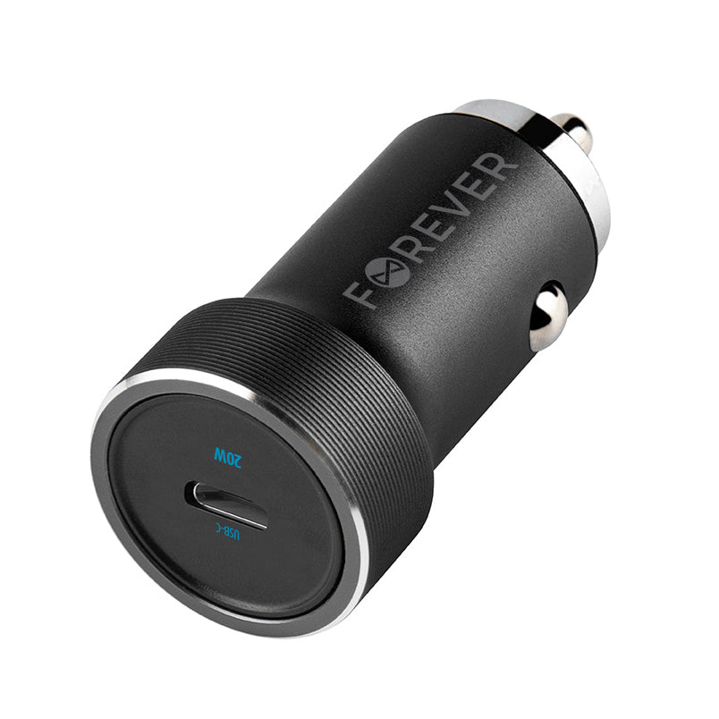 Φορτιστής Αυτοκινήτου Forever CC-06, 20W, 3A, 1 x USB-C, Μαύρο