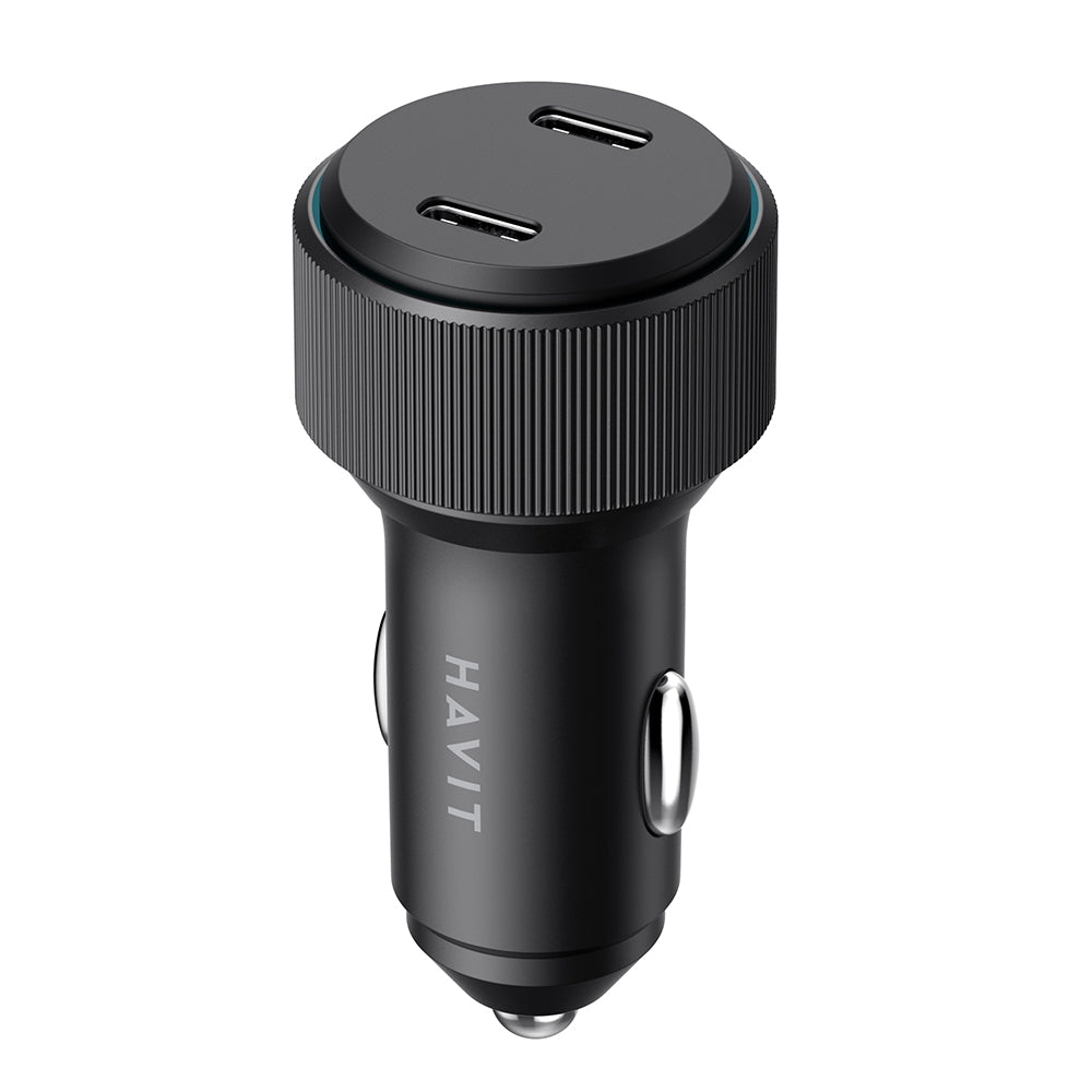 Φορτιστής Αυτοκινήτου HAVIT CC2014, 30W, 3A, 2 x USB-C, Μαύρο
