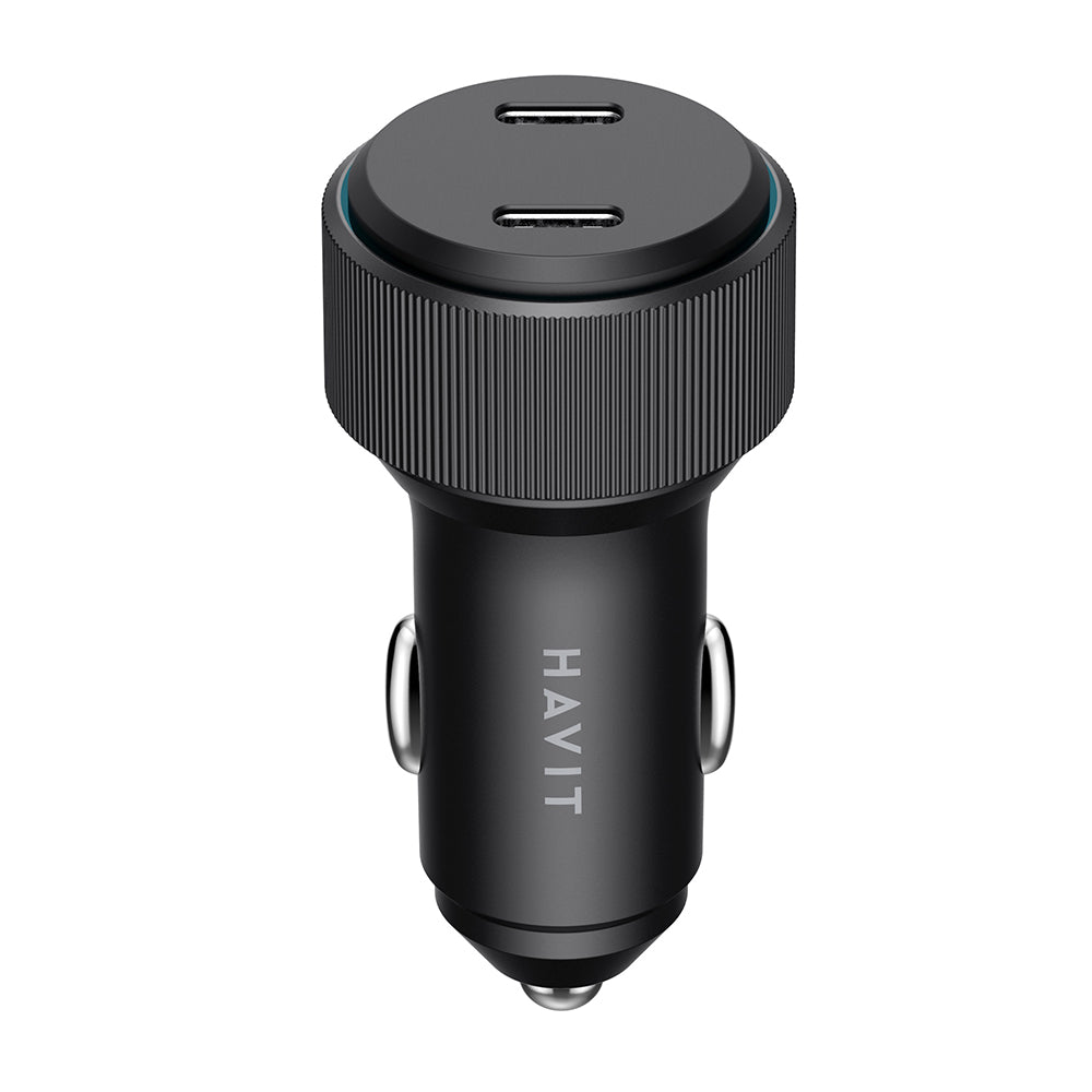 Φορτιστής Αυτοκινήτου HAVIT CC2014, 30W, 3A, 2 x USB-C, Μαύρο