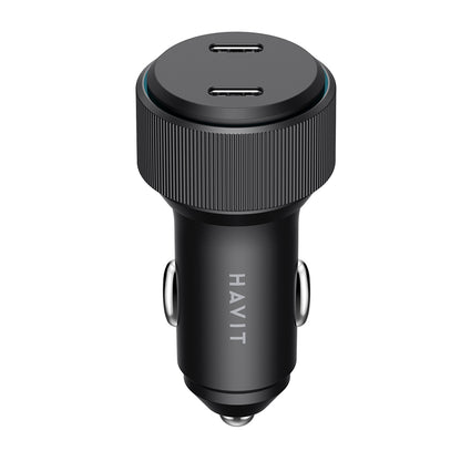 Φορτιστής Αυτοκινήτου HAVIT CC2014, 30W, 3A, 2 x USB-C, Μαύρο