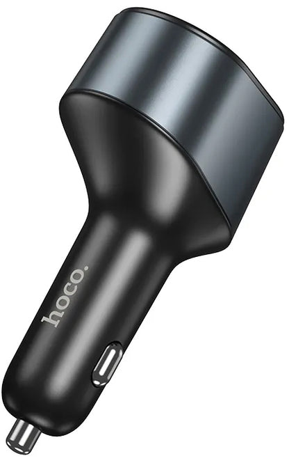 Φορτιστής Αυτοκινήτου HOCO Z56, 35W, 3A, 1 x USB-A - 1 x USB-C - 1 x Επέκταση Αναπτήρα, Μαύρο