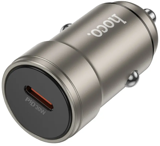 Φορτιστής Αυτοκινήτου HOCO Z57, 30W, 3A, 1 x USB-C, Γκρι