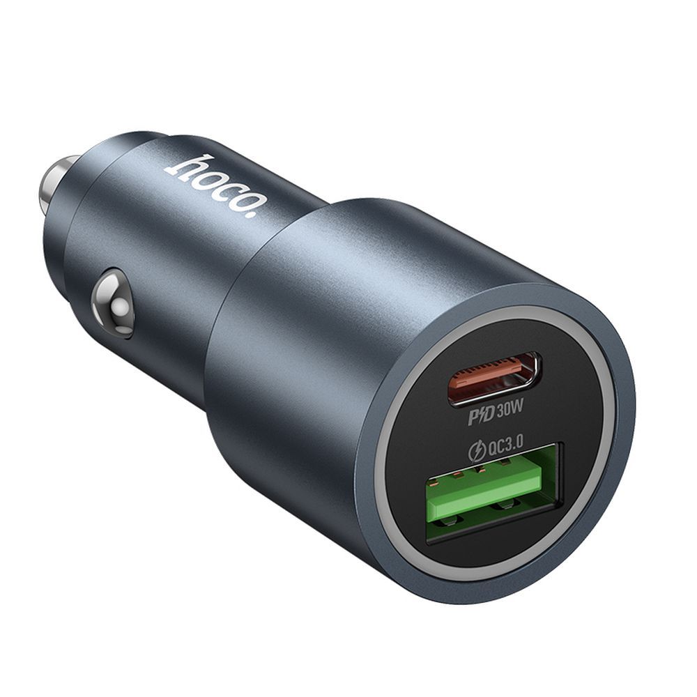 Φορτιστής Αυτοκινήτου HOCO Z60, 48W, 3A, 1 x USB-A - 1 x USB-C, Μαύρο