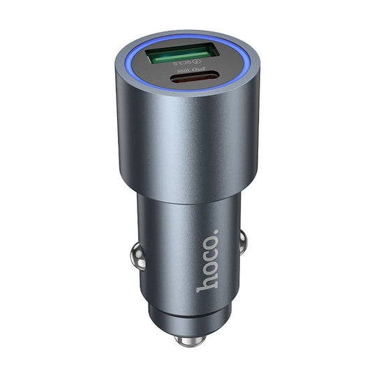 HOCO Z60 Car Charger, 48W, 3A, 1 x USB-A - 1 x USB-C, Black