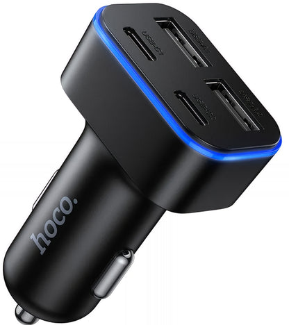 Φορτιστής Αυτοκινήτου HOCO Z63, 42W, 3A, 2 x USB-A - 2 x USB-C, Μαύρο