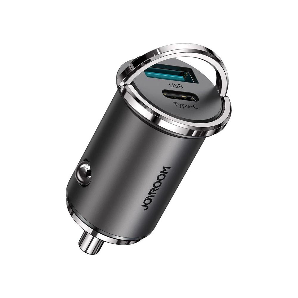 Φορτιστής Αυτοκινήτου Joyroom C-A35, 45W, 5A, 1 x USB-A - 1 x USB-C, Γκρι