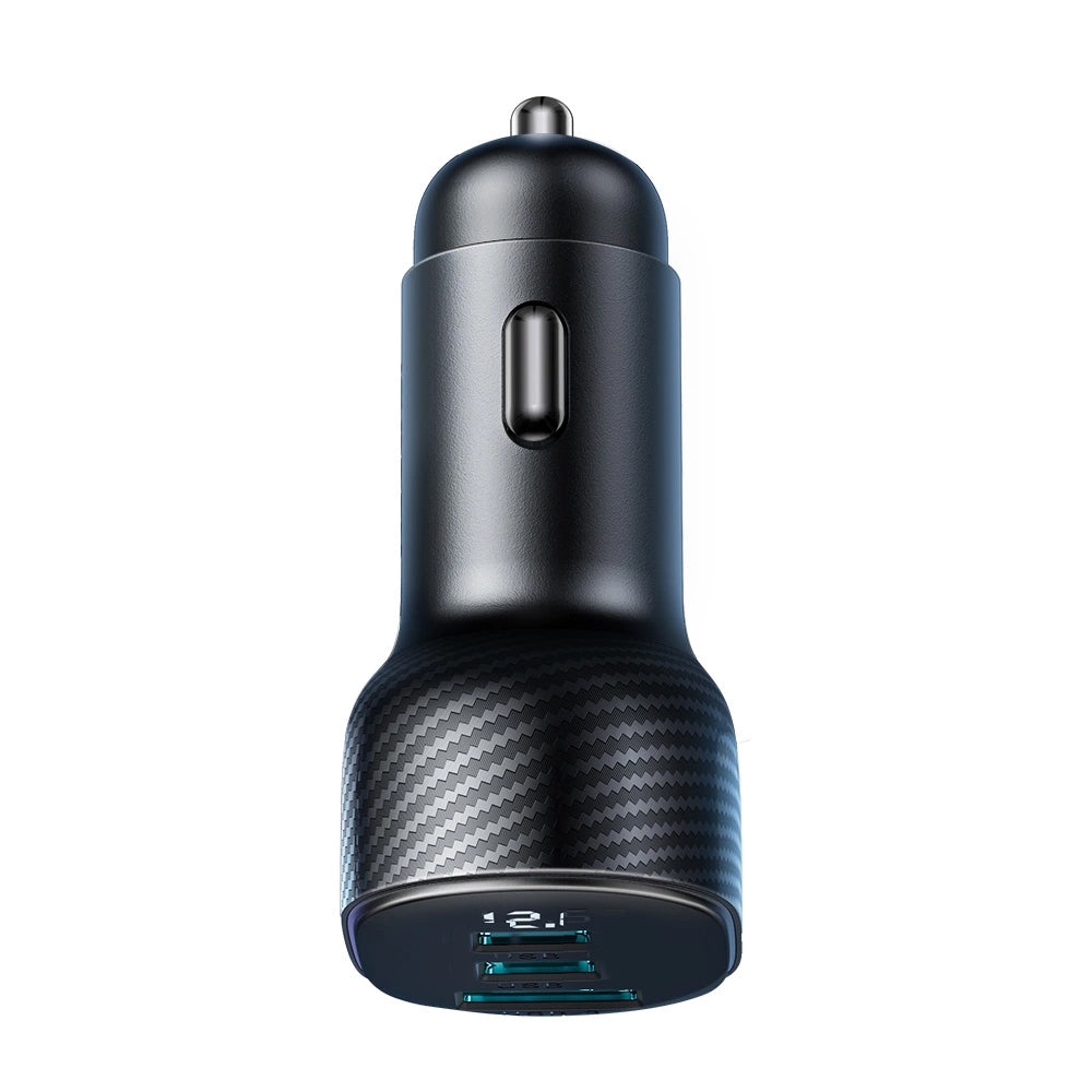 Φορτιστής Αυτοκινήτου Joyroom JR-CCD04, 30W, 3A, 1 x USB-A - 2 x USB-C, Μαύρο