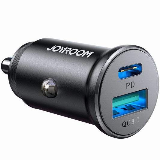 Φορτιστής Αυτοκινήτου Joyroom JR-CCN05, 30W, 3A, 1 x USB-A - 1 x USB-C, Μαύρο