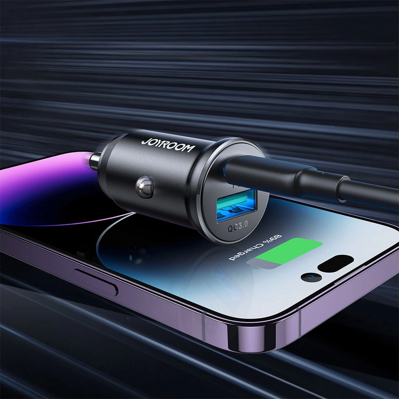 Φορτιστής Αυτοκινήτου Joyroom JR-CCN05, 30W, 3A, 1 x USB-A - 1 x USB-C, Μαύρο