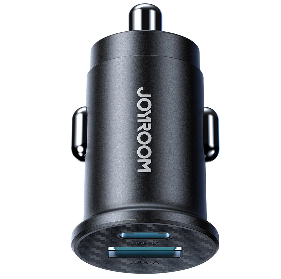 Φορτιστής Αυτοκινήτου Joyroom JR-CCN16 Mini, 12W, 2.4A, 1 x USB-A - 1 x USB-C, Μαύρο