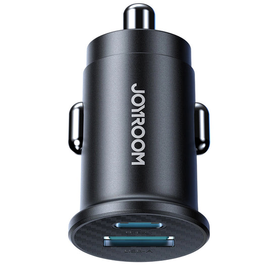 Φορτιστής Αυτοκινήτου Joyroom JR-CCN16 Mini, 12W, 2.4A, 1 x USB-A - 1 x USB-C, Μαύρο