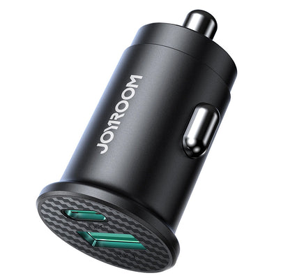 Φορτιστής Αυτοκινήτου Joyroom JR-CCN16 Mini, 12W, 2.4A, 1 x USB-A - 1 x USB-C, Μαύρο