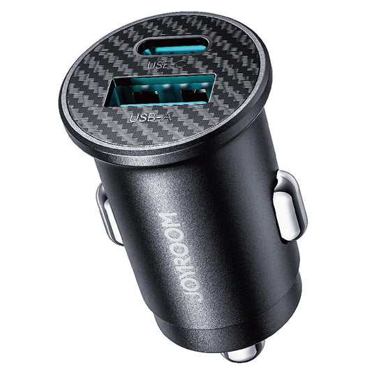 Φορτιστής Αυτοκινήτου Joyroom JR-CCN16 Mini, 12W, 2.4A, 1 x USB-A - 1 x USB-C, Μαύρο