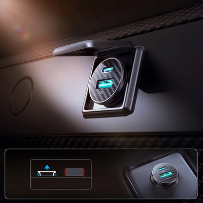 Φορτιστής Αυτοκινήτου Joyroom JR-CCN16 Mini, 12W, 2.4A, 1 x USB-A - 1 x USB-C, Μαύρο