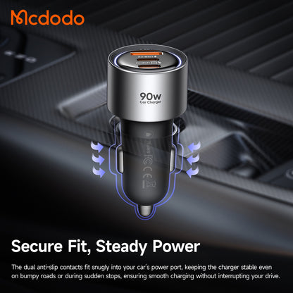 Φορτιστής Αυτοκινήτου McDodo CC-3110 Gana, 90W, 3A, 1 x USB-A - 2 x USB-C, Μαύρο