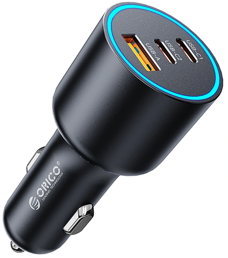 Φορτιστής Αυτοκινήτου Orico HyperDrive, 165W, 5A, 1 x USB-A - 2 x USB-C, Μαύρο