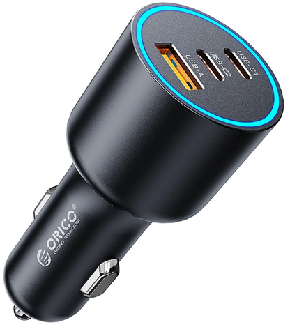 Φορτιστής Αυτοκινήτου Orico HyperDrive, 165W, 5A, 1 x USB-A - 2 x USB-C, Μαύρο
