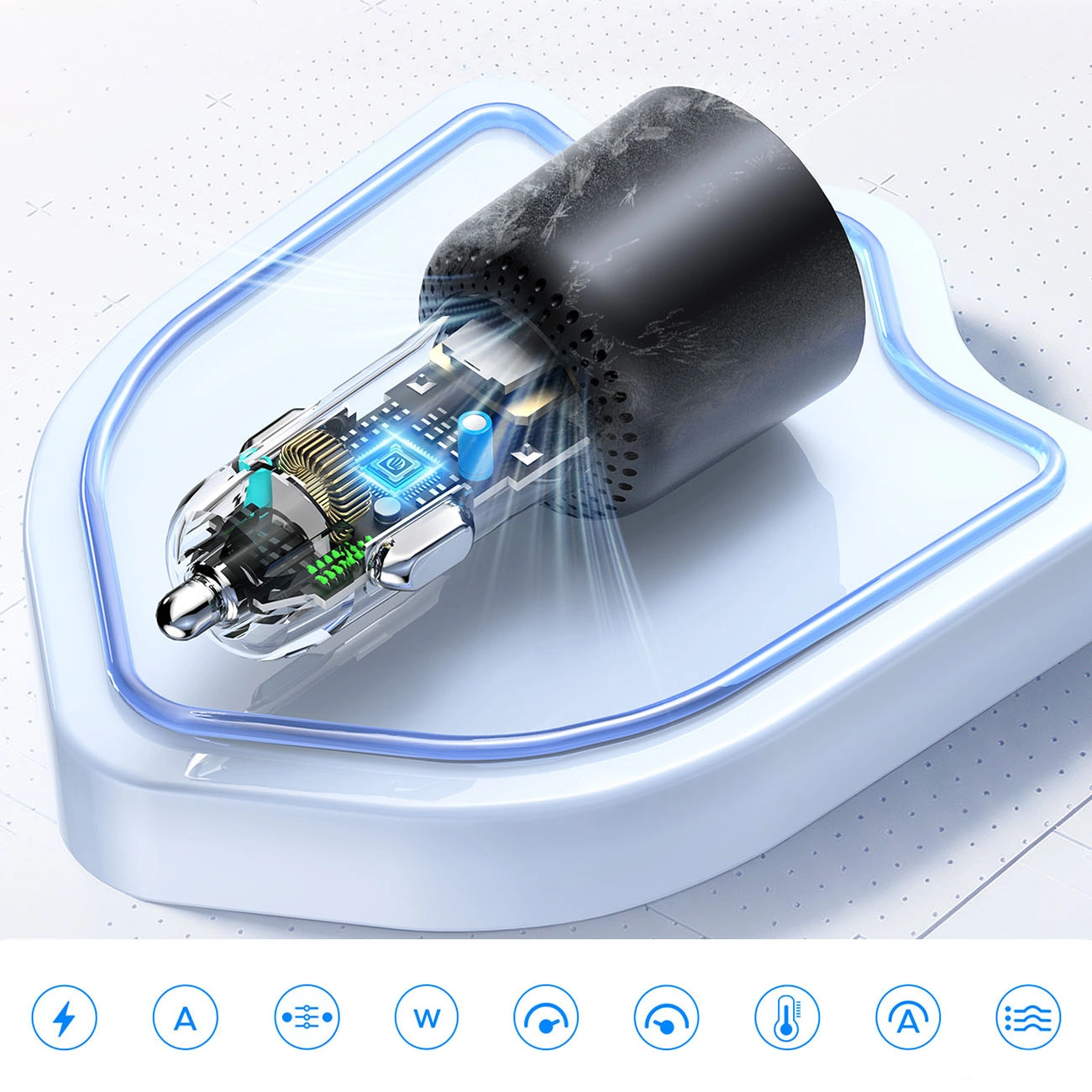 Φορτιστής Αυτοκινήτου Orico HyperDrive, 165W, 5A, 1 x USB-A - 2 x USB-C, Μαύρο
