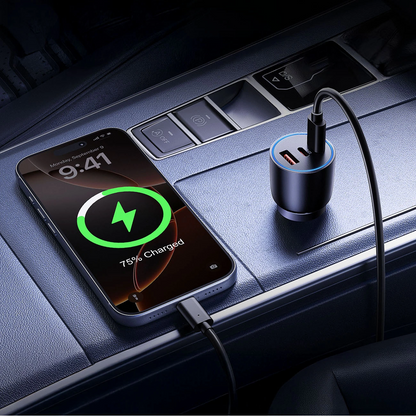 Orico PowerLink Car Charger, 165W, 5A, 1 x USB-A - 2 x USB-C, Black