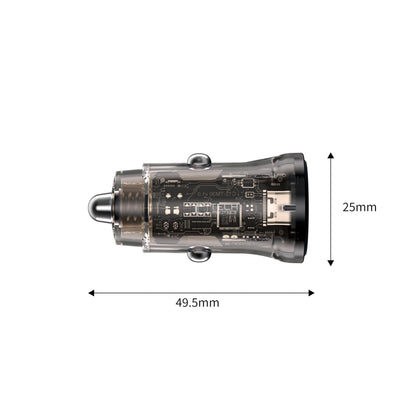 Tech-Protect CC01 Car Charger, 45W, 5A, 1 x USB-A - 1 x USB-C, Black